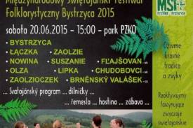 Zaproszenie na Międzynarodowy Świętojański Festiwal Folklorystyczny w Bystrzycy