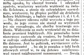 Notka prasowa z 1921 r. przestrzegająca przed miesięcznikiem Jana Hadyny.