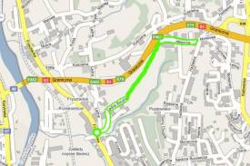 Zielonym kolorem zaznaczono nowy odcinek ulicy, który powstanie między Frysztacką a Jabłonną. Źródło Starostwo Cieszyn