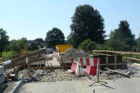 W Marklowicach boją się o remontowany po ostatniej powodzi most. Foto archiwum