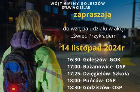 Prewencyjna akcja "Świeć przykładem" w gminie Goleszów